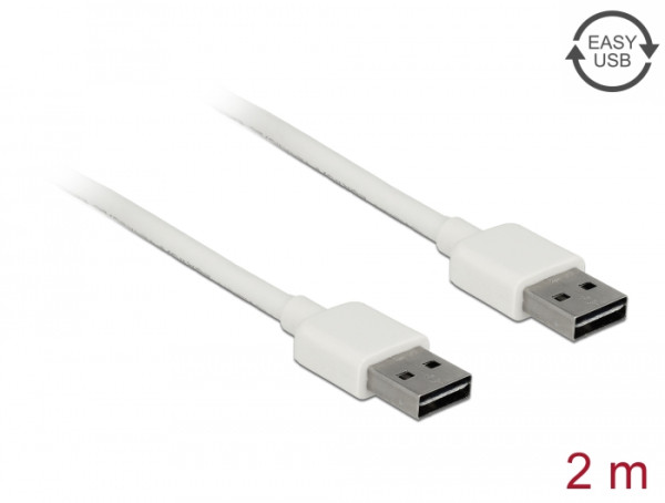 DeLOCK 85194 USB Kabel USB 2.0 2 m USB A Weiß (85194)