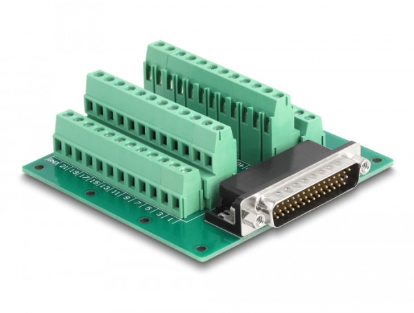 DeLOCK D-Sub HD 44 Pin Stecker zu Terminalblock für Hutschiene (66915)