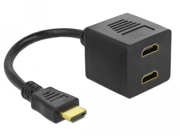 DeLOCK Adapter HDMI male to 2x HDMI female HDMI-Kabel 0,2 m HDMI Typ A Standard 2 x HDMI (65056)