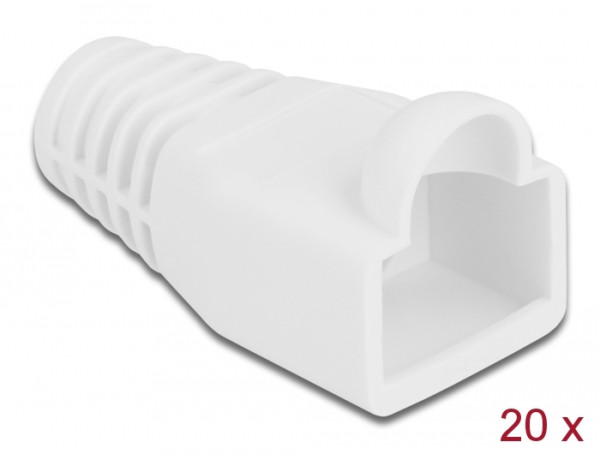 DeLOCK Knickschutztülle für RJ45 Stecker weiß 20 Stück (86724)