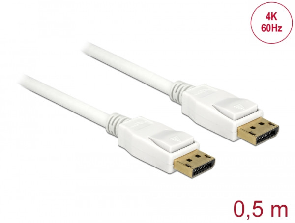 DeLOCK 85507 DisplayPort-Kabel 0,5 m Weiß (85507)