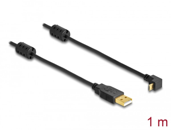 DeLOCK USB2.0 1m USB Kabel USB A Micro-USB B Schwarz (83148)