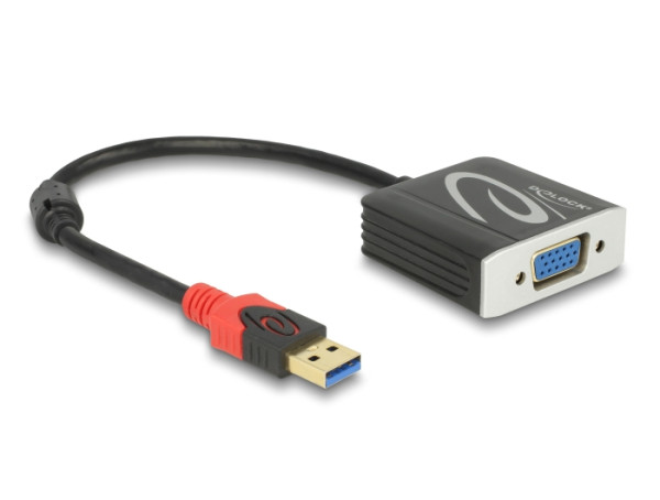DeLOCK 62738 Videokabel-Adapter 0,2 m VGA D-Sub Schwarz (62738)