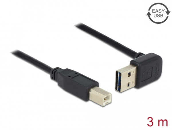 DeLOCK 83541 USB Kabel USB 2.0 3 m USB A USB B Schwarz (83541)