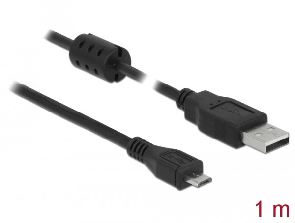 DeLOCK 1m, USB 2.0-A/USB 2.0 Micro-B USB Kabel USB A Micro-USB B Schwarz (84901)