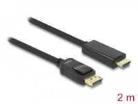 DeLOCK Cable Displayport > HDMI m/m 2m Schwarz (82587) DeLOCK Cable Displayport > HDMI m/m 2m Schwarz (82587)