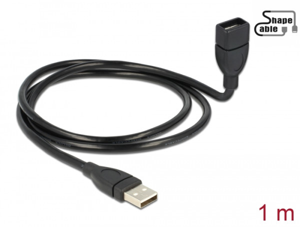 DeLOCK 1m USB 2.0 USB Kabel USB A Schwarz (83500)