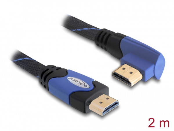 DeLOCK 2m High Speed HDMI 1.4 HDMI-Kabel HDMI Typ A Standard Schwarz, Blau (82956)