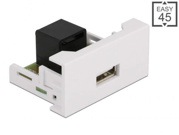 DeLOCK Easy 45 Modul USB 2.0 Typ-A Buchse zu RJ45 Buchse 22,5 x 45 mm (81344)