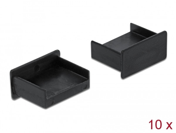 DeLOCK Staubschutz für USB Typ-A Buchse ohne Griff 10 Stück schwarz (64102)