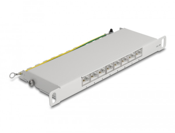 DeLOCK 10″ Patchpanel 8 Port Cat.6A 0,5 HE grau (66871)