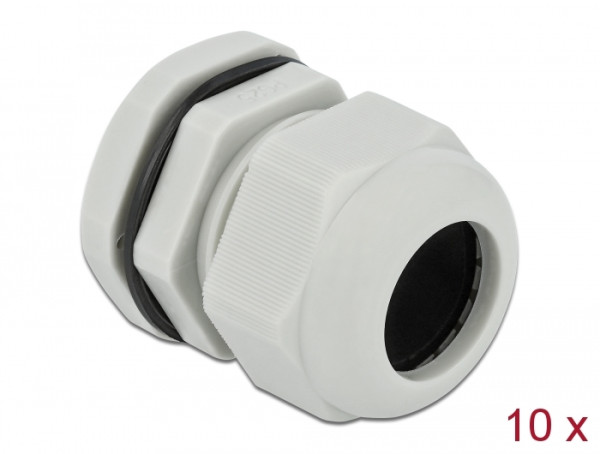 DeLOCK Kabelverschraubung PG25 10 Stück grau (60225)