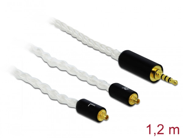 DeLOCK 85848 Audio-Kabel 1,2 m 2.5mm 2x MMCX Weiß (85848)