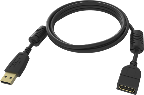 Vision TC-2MUSBEXT-BL USB Kabel USB 2.0 2 m USB A Schwarz (TC 2MUSBEXT/BL)