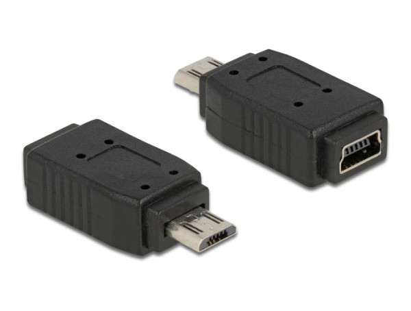 DeLOCK Adapter USB micro-B Stecker zu mini USB 5pin Buchse (65063)