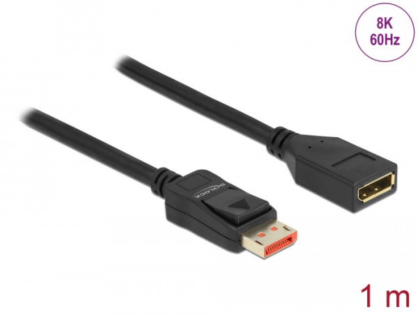 DeLOCK DisplayPort Verlängerungskabel 8K 60 Hz 1 m (87070)