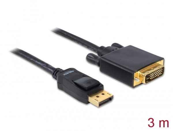 DeLOCK Displayport > DVI 24+1 m/m 3m DVI-D Schwarz (82592)