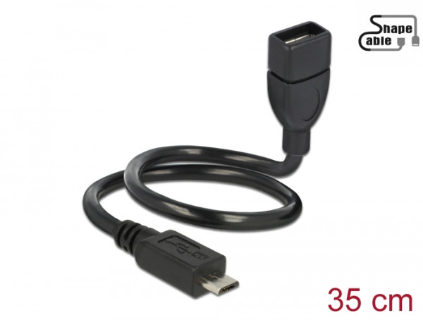 DeLOCK 83927 USB Kabel USB 2.0 0,35 m Micro-USB B USB A Schwarz (83927)