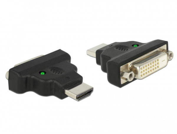DeLOCK Adapter HDMI / DVI HDMI M DVI 25-pin FM Schwarz (65020)