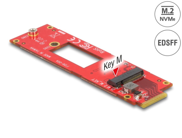DeLOCK Konverter EDSFF E1.S zu M.2 Key M Slot NVMe (63797)