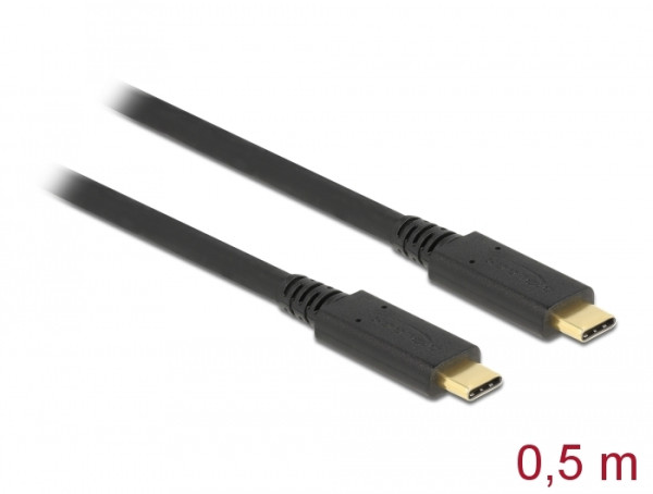 DeLOCK 85529 USB Kabel USB 3.2 Gen 2 3.1 Gen 2 0,5 m USB C Schwarz (85529)