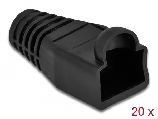 DeLOCK Knickschutztülle für RJ45 Stecker schwarz 20 Stück (86722)