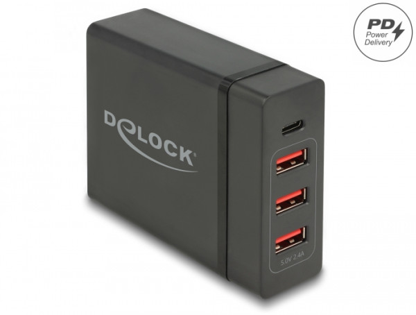 DeLOCK USB-Wandladegerät 63974 Universal Schwarz AC Drinnen (63974)