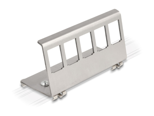 DeLOCK Keystone Metall Halterung 5 Port für Hutschiene (88141)