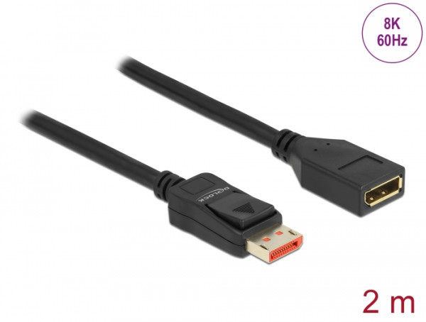 DeLOCK DisplayPort Verlängerungskabel 8K 60 Hz 2 m (87071)