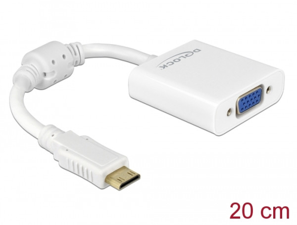 DeLOCK 65348 Videokabel-Adapter VGA D-Sub HDMI Type C Mini Weiß (65348)
