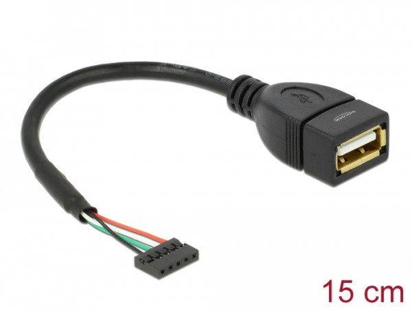 DeLOCK 84831 USB Kabel USB 2.0 0,15 m USB A Schwarz (84831)