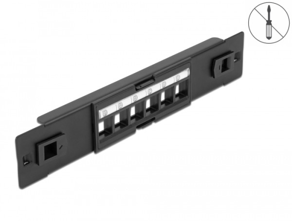 DeLOCK 10″ Keystone Patchpanel 6 Port werkzeugfrei (66819)