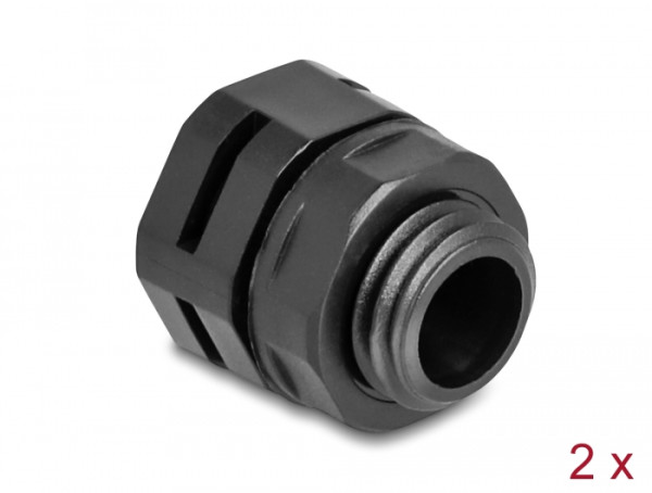 DeLOCK Druckausgleichselement M12 schwarz 2 Stück (60479)