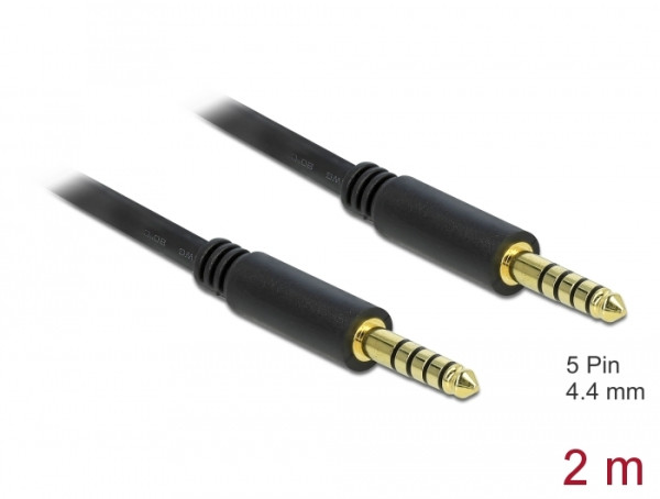 DeLOCK 85792 Audio-Kabel 2 m 4.4mm Schwarz (85792)