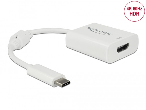 DeLOCK 63937 Videokabel-Adapter 0,1 m USB Typ-C HDMI Weiß (63937)