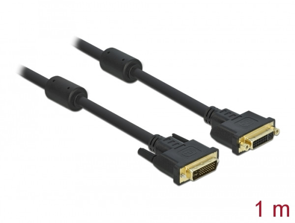 DeLOCK 1m DVI-I DVI-Kabel Schwarz (83106)