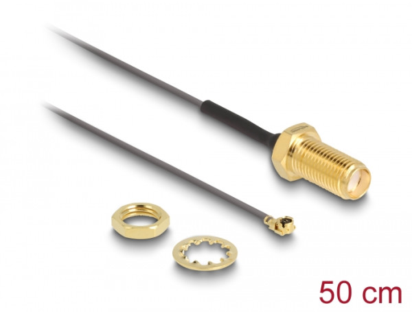 DeLOCK 88418 Drahtverbinder I-PEX M / SMA F Schwarz (88418)