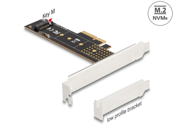 DeLOCK PCI Express x4 Karte zu 1 x intern NVMe M.2 Key M 110 mm - Low Profile Formfaktor (89836)
