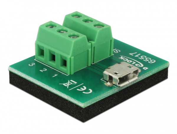 DeLOCK 65517 Kabeladapter Micro USB 6p Schwarz, Grün (65517)