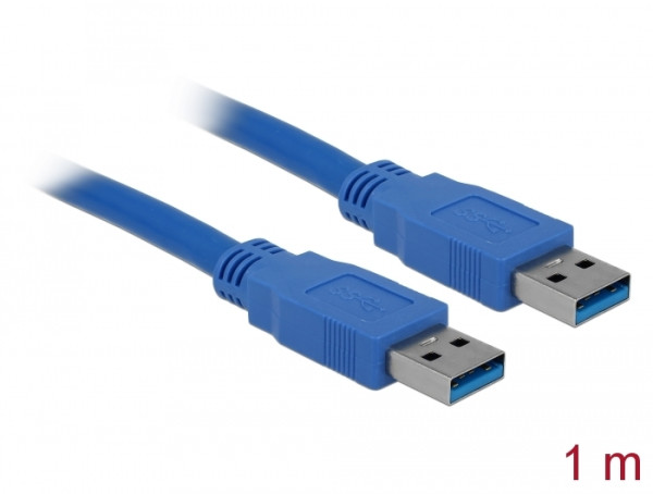 DeLOCK USB 3.0-A male/male - 1m USB Kabel USB A Blau (82534)