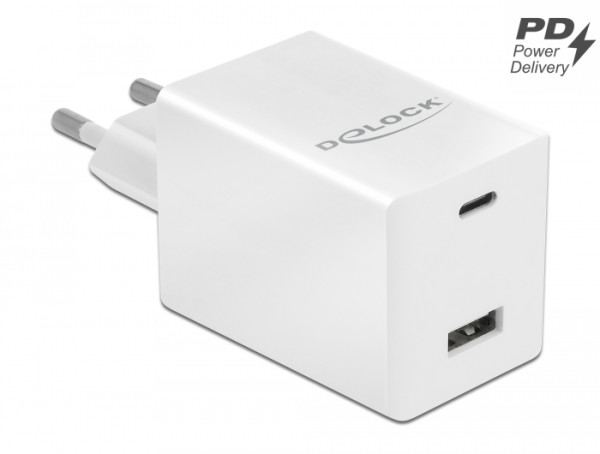 DeLOCK USB GaN Ladegerät USB Type-C PD 3.0 und USB Typ-A mit 48 W (41448)