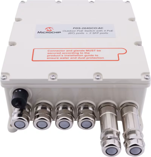 MICROCHIP OUTDOOR POE SWITCH 4 BT PORTS 2 (PDS-204GCO/AC)