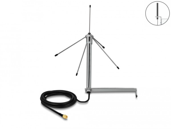 DeLOCK 12565 Netzwerk-Antenne Omnidirektionale Antenne SMA 3 dBi (12565)