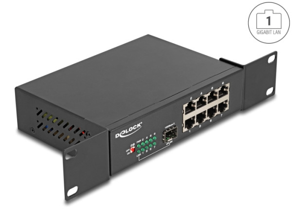DeLOCK 10" Gigabit Ethernet Switch 8 Port + 1 SFP (88064)