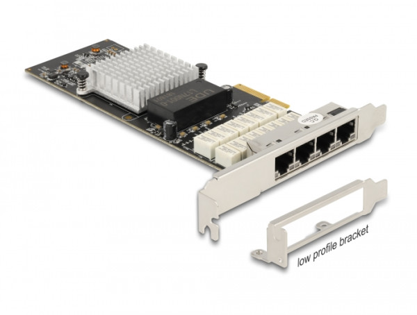 DeLOCK PCI Express x4 Karte zu 4 x RJ45 Gigabit LAN i350 Port Bypass (88610)