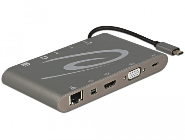 DeLOCK 87297 laptop-dockingstation & portreplikator USB 3.2 Gen 2 3.1 Gen 2 Type-C Grau (87297)