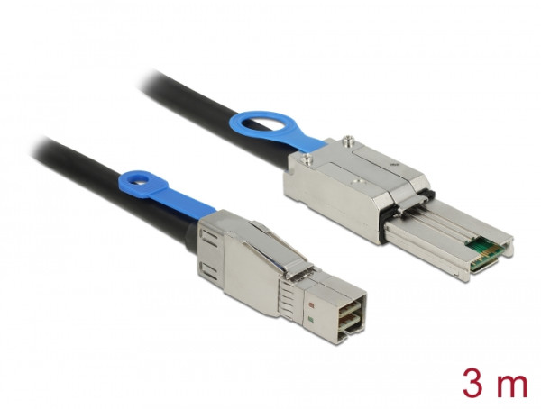 DeLOCK 83735 Serial Attached SCSI SAS-Kabel 3 m Schwarz (83735)