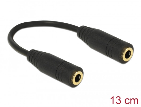 DeLOCK 65896 Audio-Kabel 0,13 m 3.5mm Schwarz (65896)