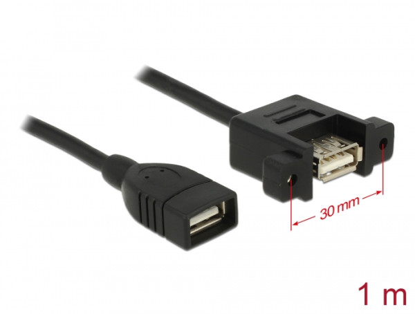 DeLOCK 85460 USB Kabel USB 2.0 1 m USB A Schwarz (85460)
