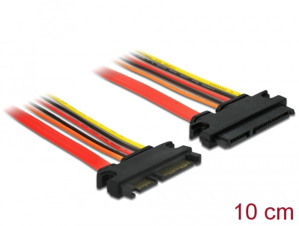 DeLOCK 84917 SATA-Kabel 0,1 m SATA 22-pin Orange, Rot, Gelb (84917)